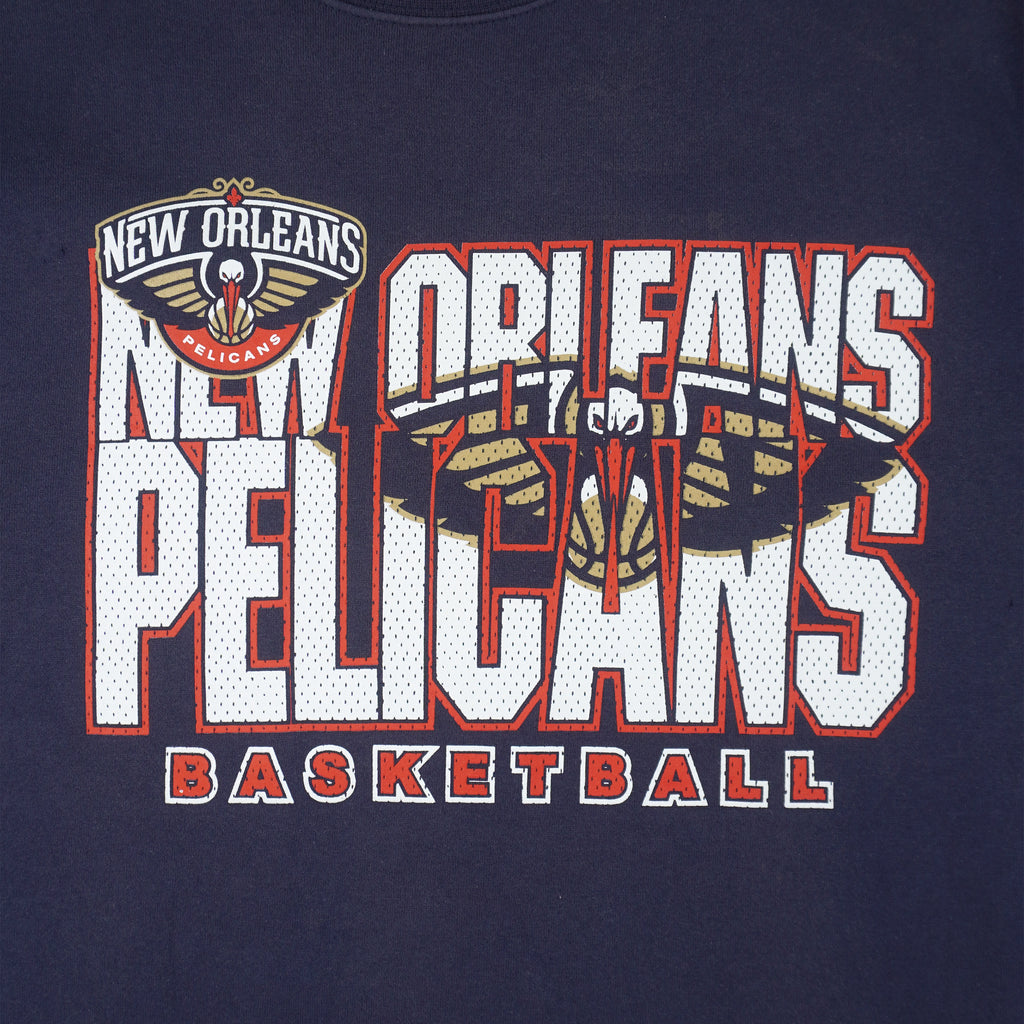 NBA (Mitchell & Ness) - New Orleans Pelicans Basketball Sweatshirt 2000s X-Large Vintage Retro Basketball