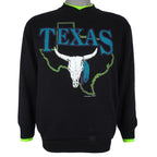 Vintage - Texas Longhorn Skull Crew Neck Sweatshirt 1990s Medium Vintage Retro