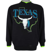 Vintage - Texas Longhorn Skull Crew Neck Sweatshirt 1990s Medium Vintage Retro