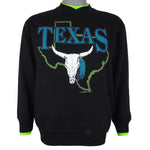 Vintage - Texas Longhorn Skull Crew Neck Sweatshirt 1990s Medium