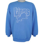 NFL (Artex) - Detroit Lions Embroidered Crew Neck Sweatshirt 1990s X-Large Vintage Retro Football