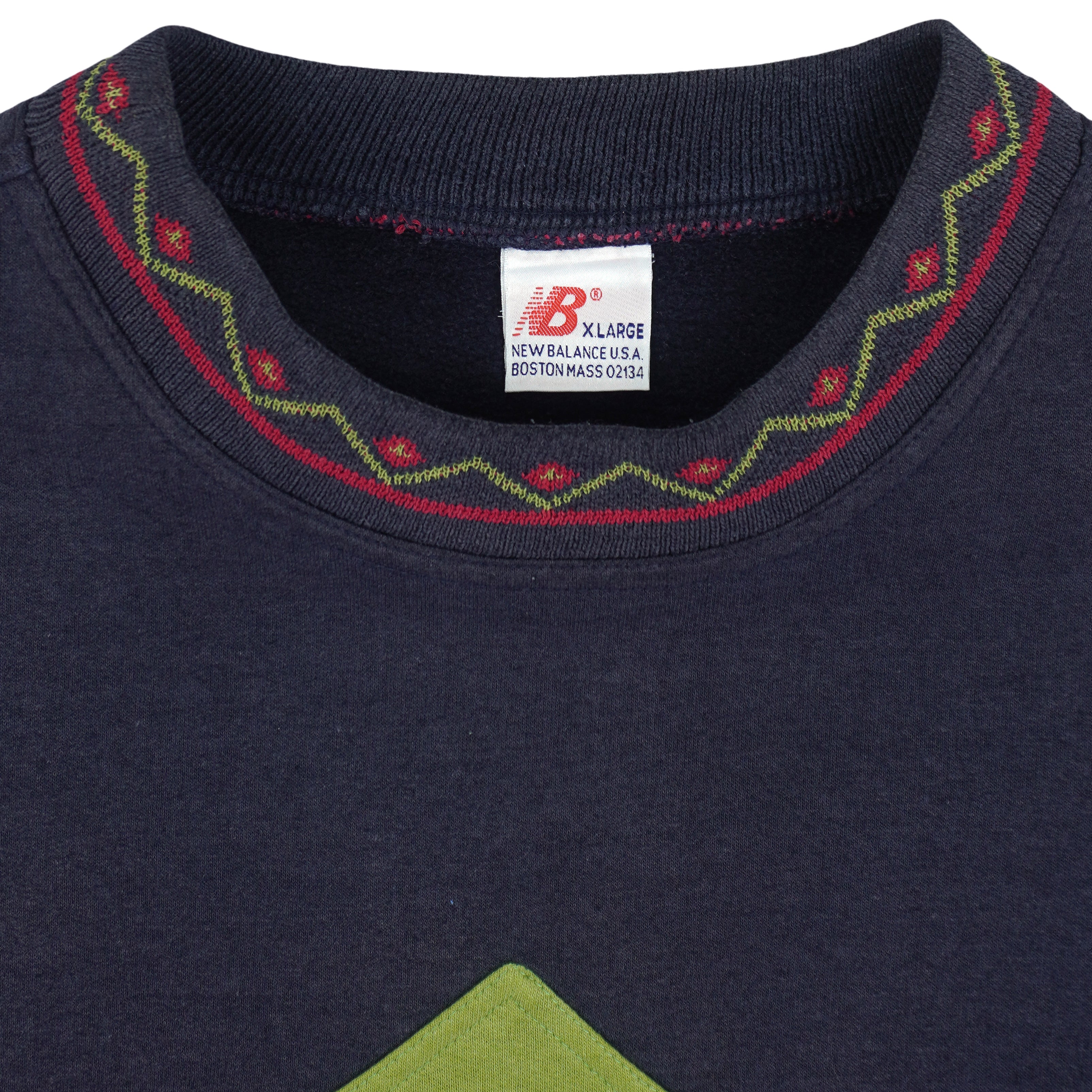 New Balance - Classic Sportswear Baseball Spell-Out Crew Neck Sweatshirt 1990s X-Large Vintage Retro