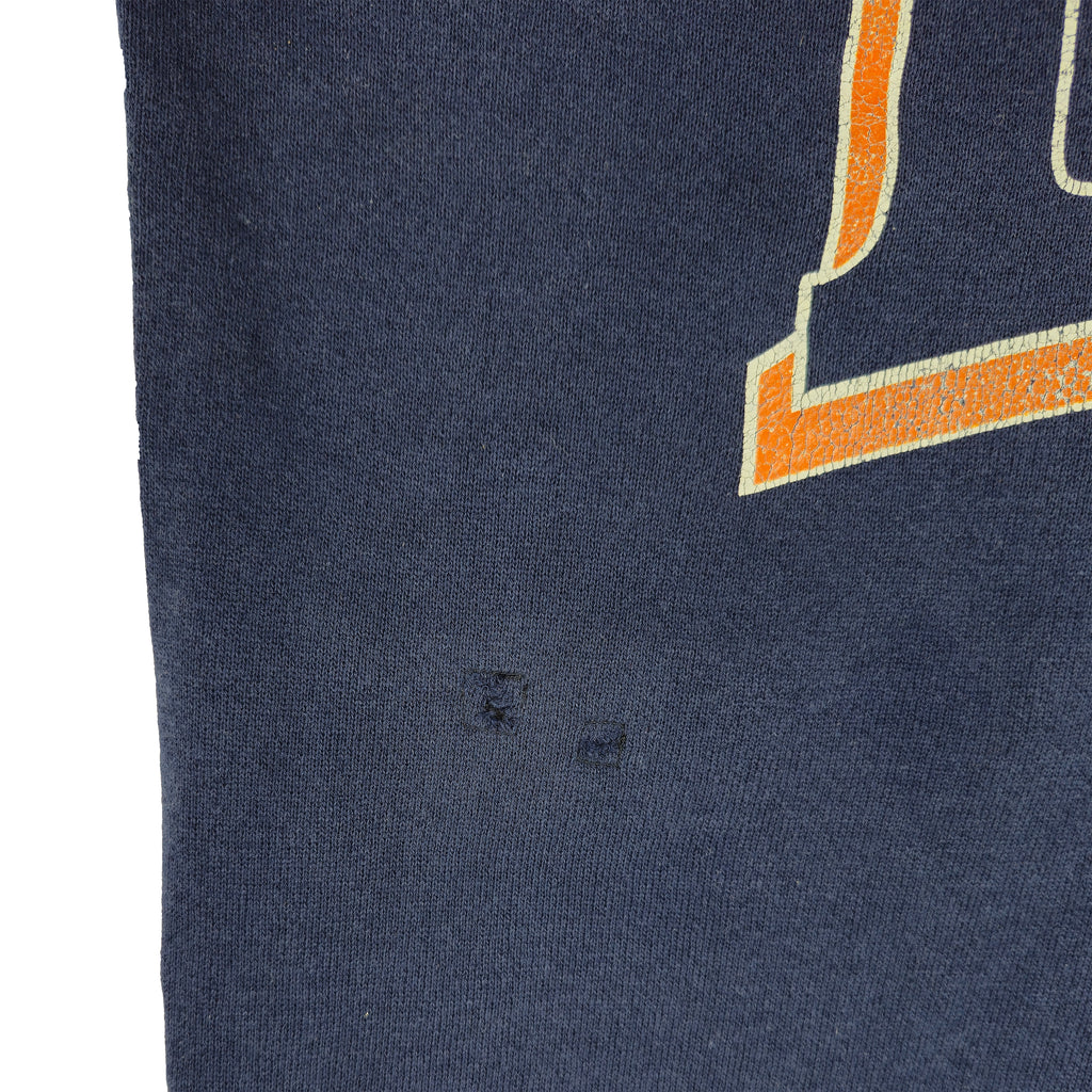 NFL (Logo 7) - Blue Chicago Bears Crew Neck Sweatshirt 1990s Large