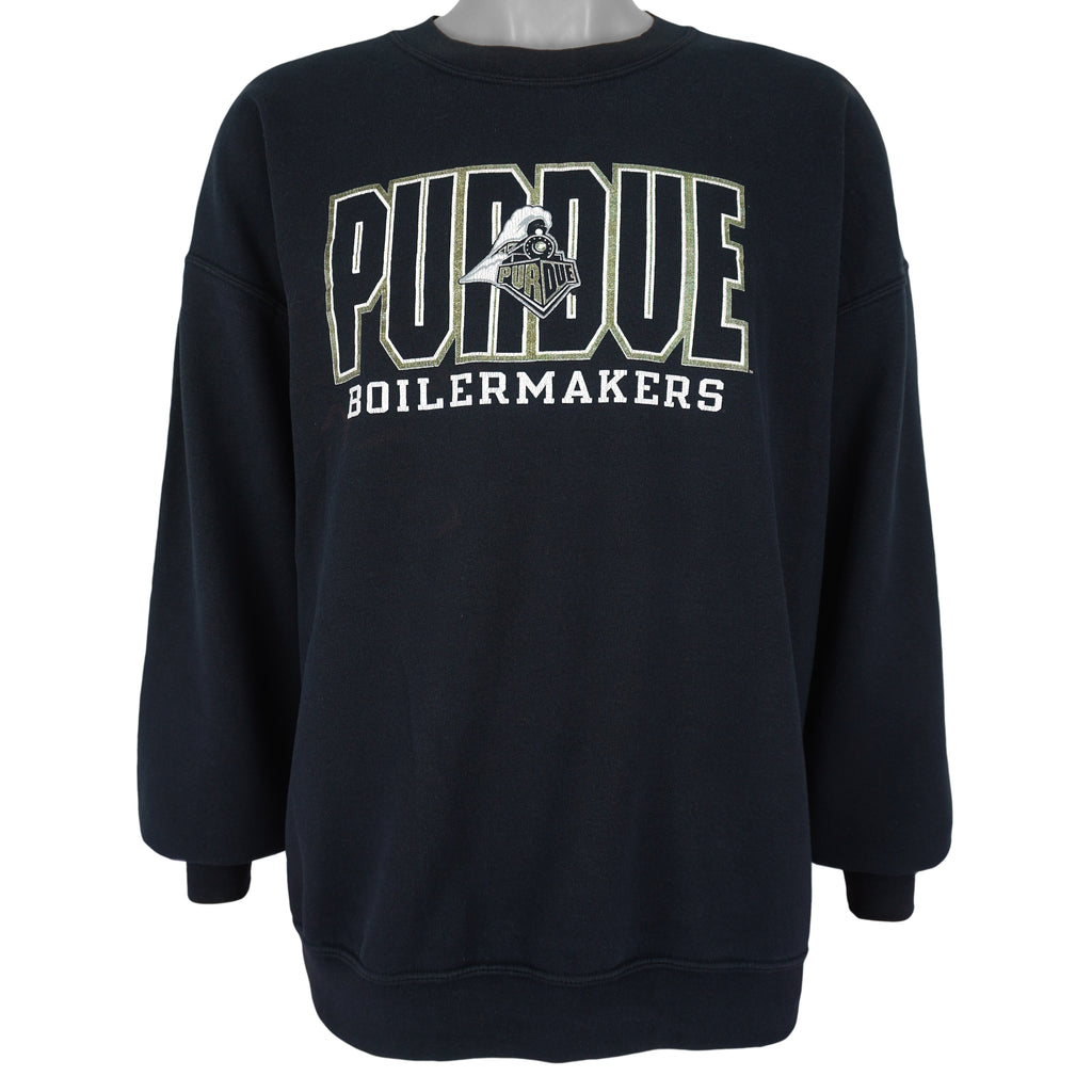 NCAA (Pro Edge) - Purdue Boilermakers Crew Neck Sweatshirt 1990s X-Large Vintage Retro