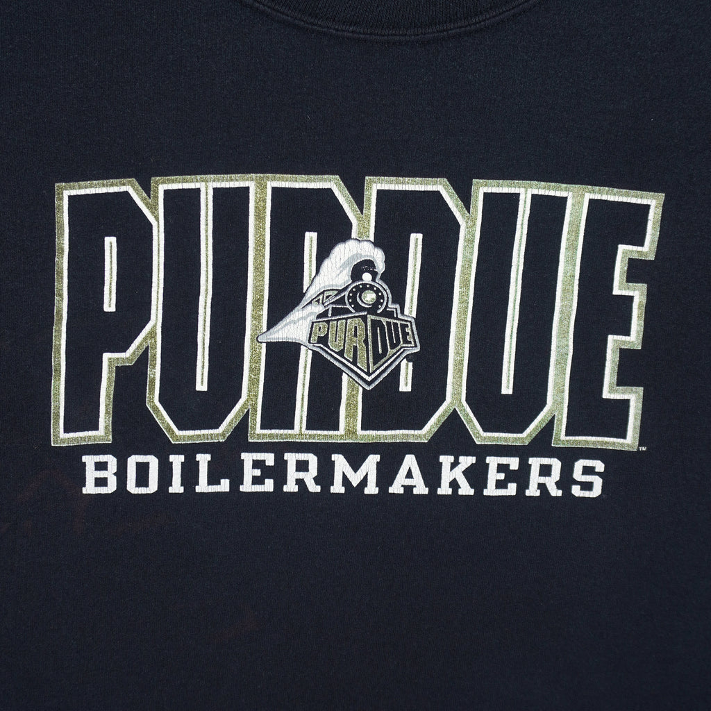 NCAA (Pro Edge) - Purdue Boilermakers Crew Neck Sweatshirt 1990s X-Large Vintage Retro