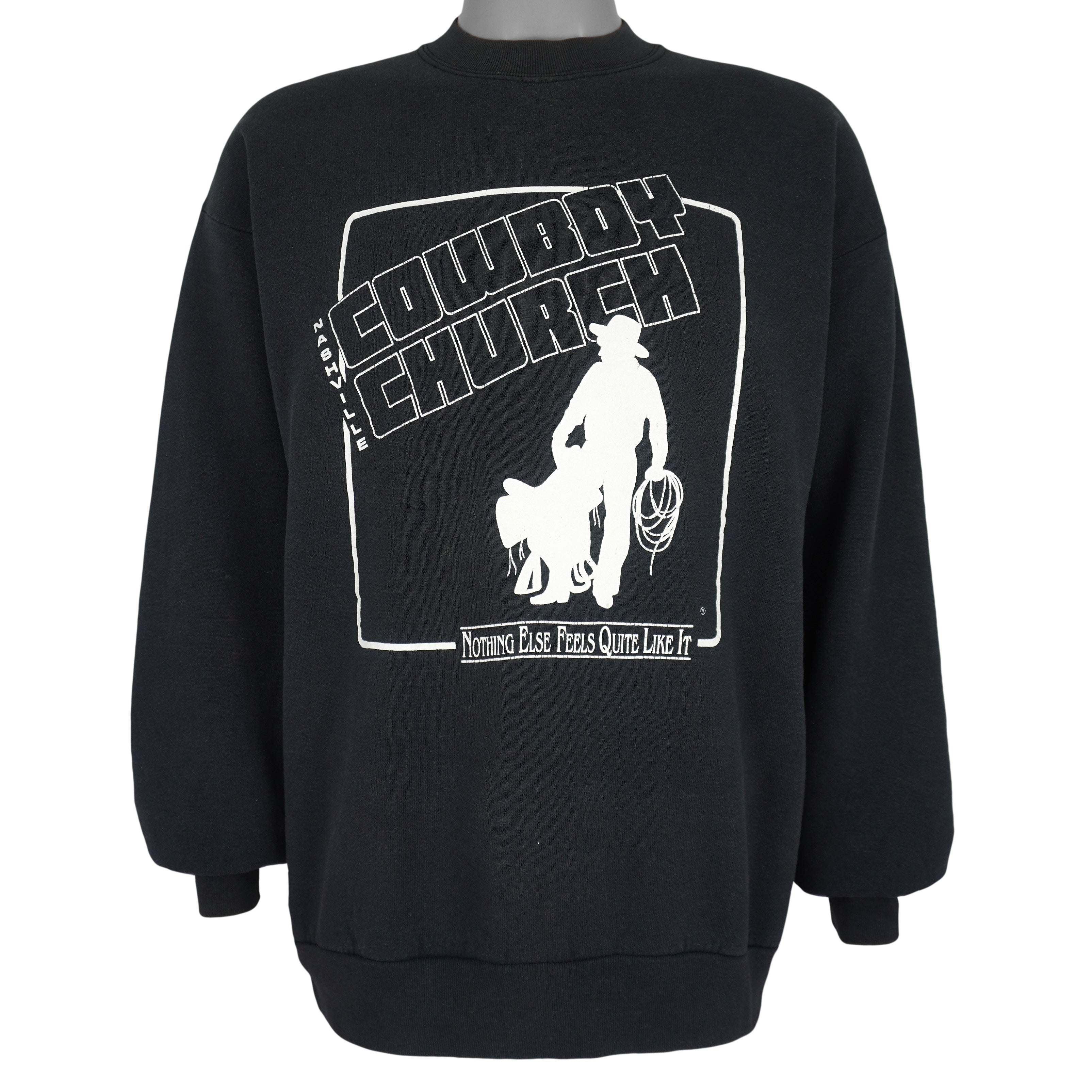 Vintage (Fruit Of The Loom) - Cowboy Church Nashville Sweatshirt 1990s Large Vintage Retro