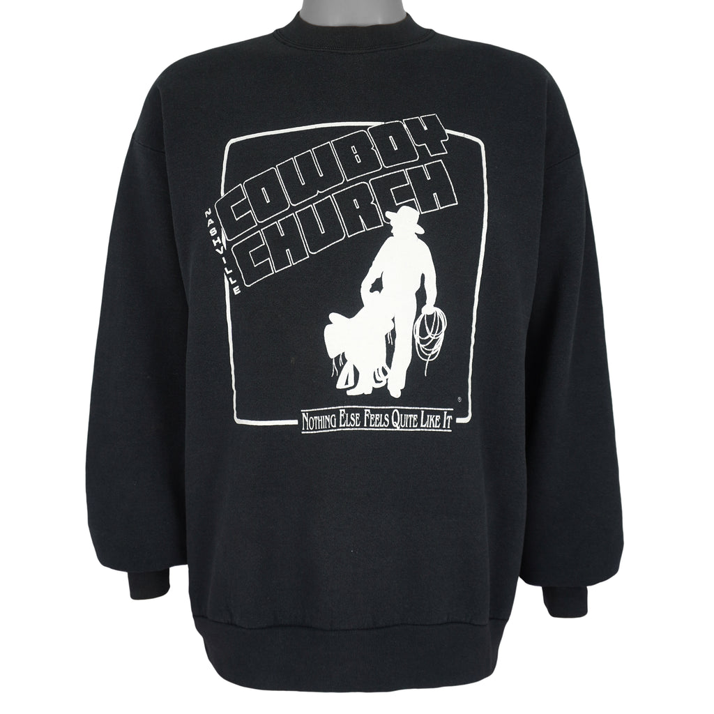 Vintage (Fruit Of The Loom) - Cowboy Church Nashville Sweatshirt 1990s Large Vintage Retro