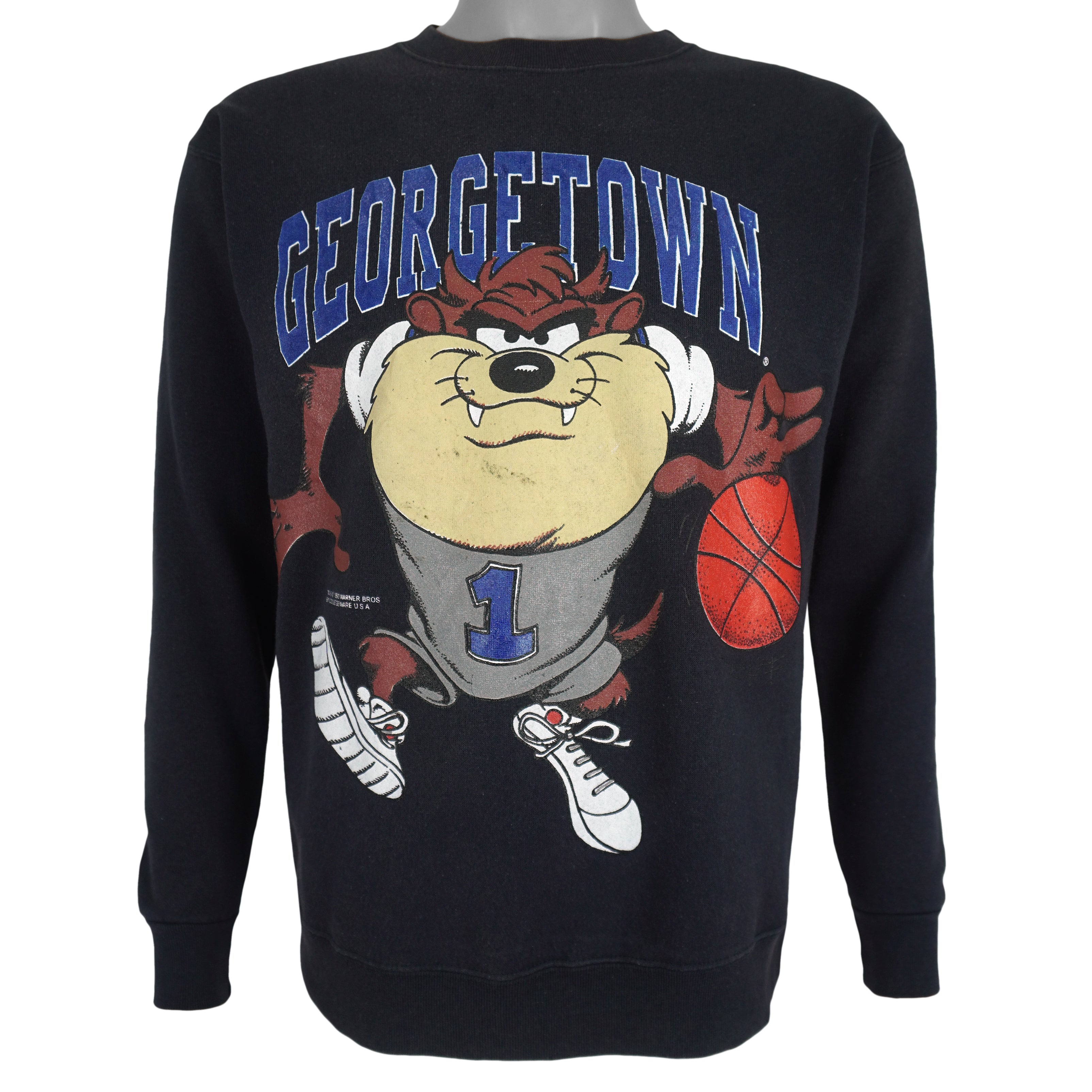 NCAA (Duck Head) - Georgetown Hoyas x Looney Tune Taz Sweatshirt 1993 X-Large Vintage Retro
