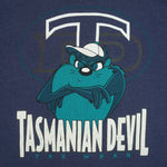 Looney Tunes (H.L.Miller) - Tasmanian Devils Taz Wear Spell-Out Sweatshirt 1990s Large Vintage Retro