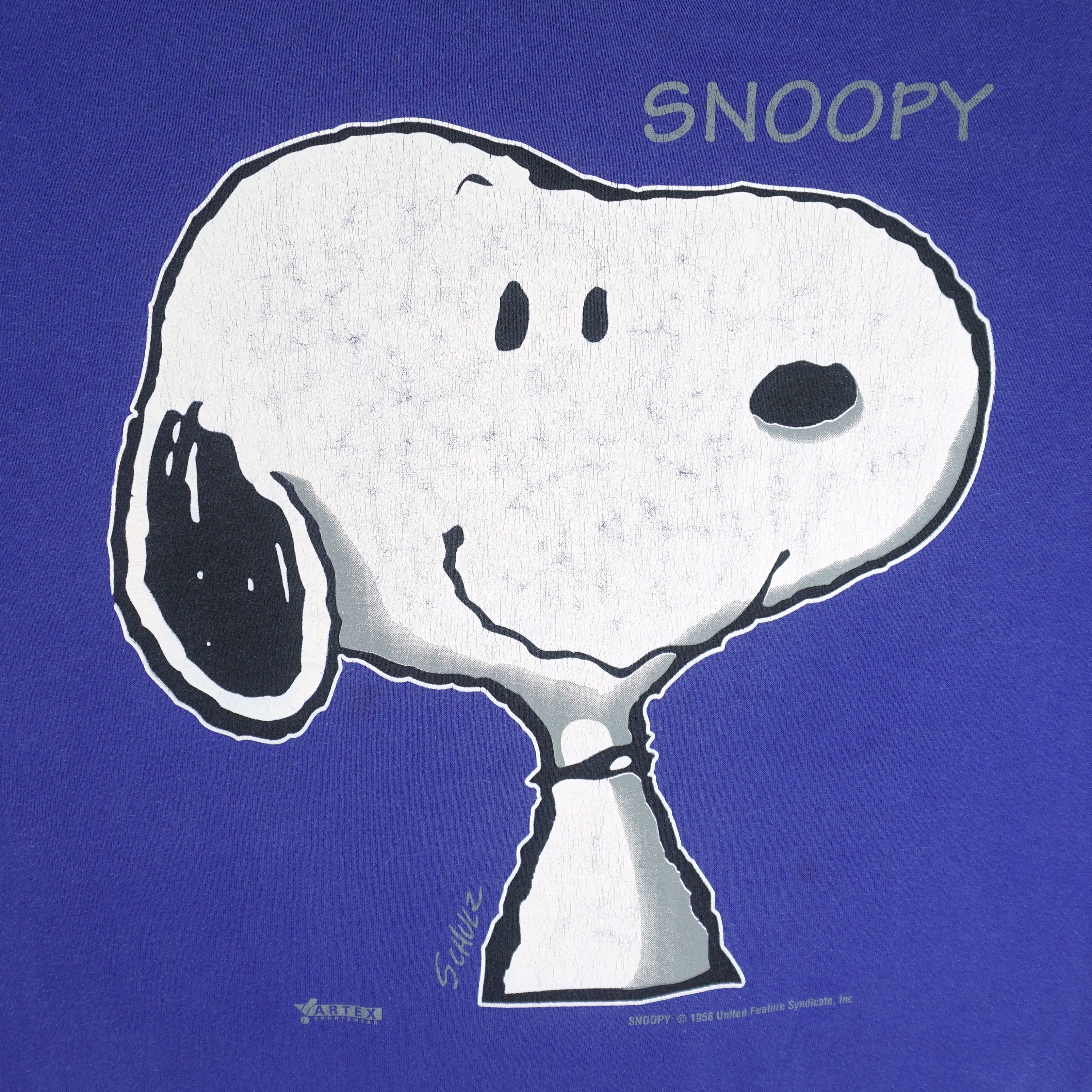 Vintage (Jerzees) - Snoopy Big Printed Crew Neck Sweatshirt 1990s X-Large Vintage Retro
