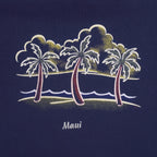 Vintage (Team Hanes) - Maui Tropical Palm Tree Crew Neck Sweatshirt 1990s XX-Large Vintage Retro