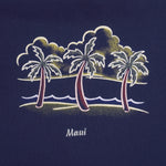 Vintage (Team Hanes) - Maui Tropical Palm Tree Crew Neck Sweatshirt 1990s XX-Large Vintage Retro