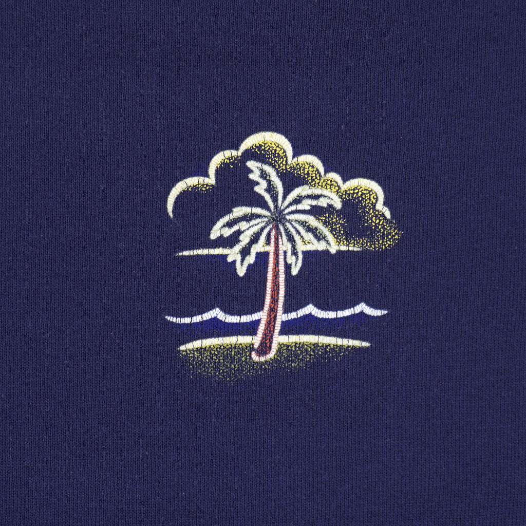 Vintage (Team Hanes) - Maui Tropical Palm Tree Crew Neck Sweatshirt 1990s XX-Large Vintage Retro