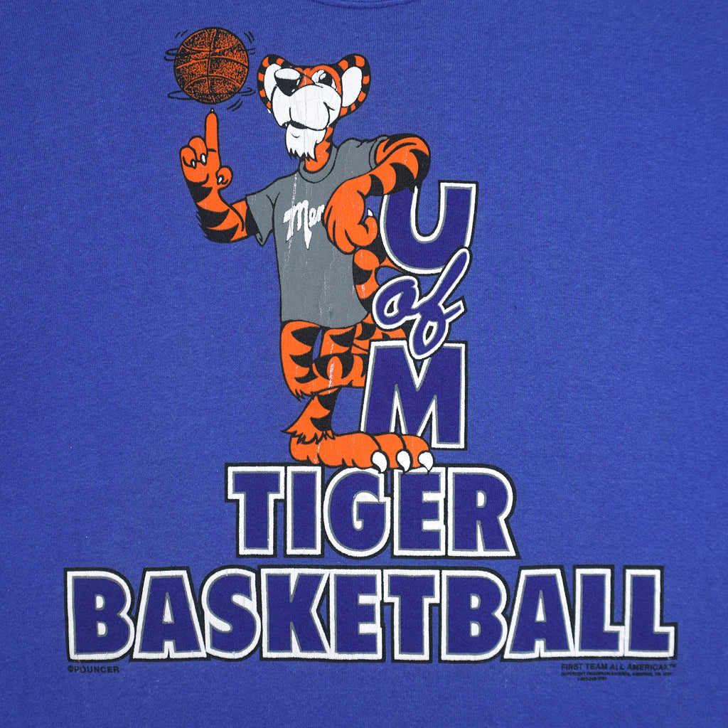 NCAA (Fruit Of The Loom) - Memphis Tigers Basketball Sweatshirt 1995 XX-Large Vintage Retro
