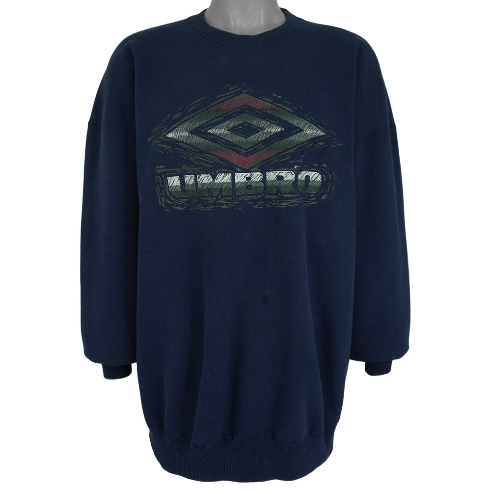 Umbro - Dark Blue Crew Neck Sweatshirt 1990s XX-Large Vintage Retro