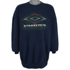 Umbro - Dark Blue Crew Neck Sweatshirt 1990s XX-Large Vintage Retro