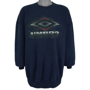 Umbro - Dark Blue Crew Neck Sweatshirt 1990s XX-Large Vintage Retro