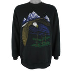 Vintage (Jerzees) - Bald Eagles Mountain Animal Print Sweatshirt 1989 X-Large Vintage Retro