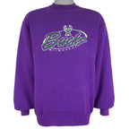 NBA (Pro Player) - Milwaukee Bucks Embroidered Sweatshirt 1990s Large Vintage Retro Baseball