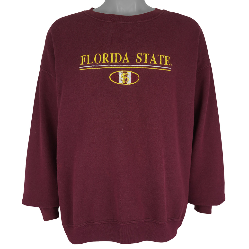 NCAA (Briar Creek) - Florida State Seminoles Crew Neck Sweatshirt 1990s Large Vintage Retro