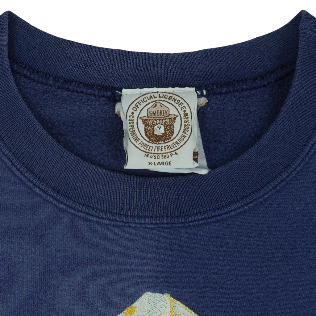 Vintage - Smokey Bear Crew Neck Sweatshirt 1990s X-Large Vintage Retro