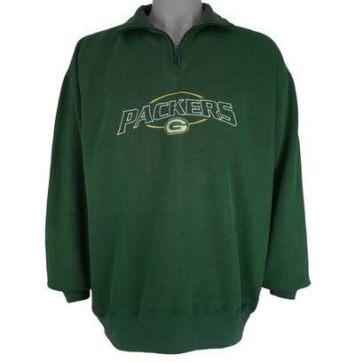 NFL (Cadre Athletic) - Green Bay Packers 1/4 Zip Sweatshirt 1990s X-Large