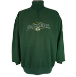 NFL (Cadre Athletic) - Green Bay Packers 1/4 Zip Sweatshirt 1990s X-Large Vintage Retro Football