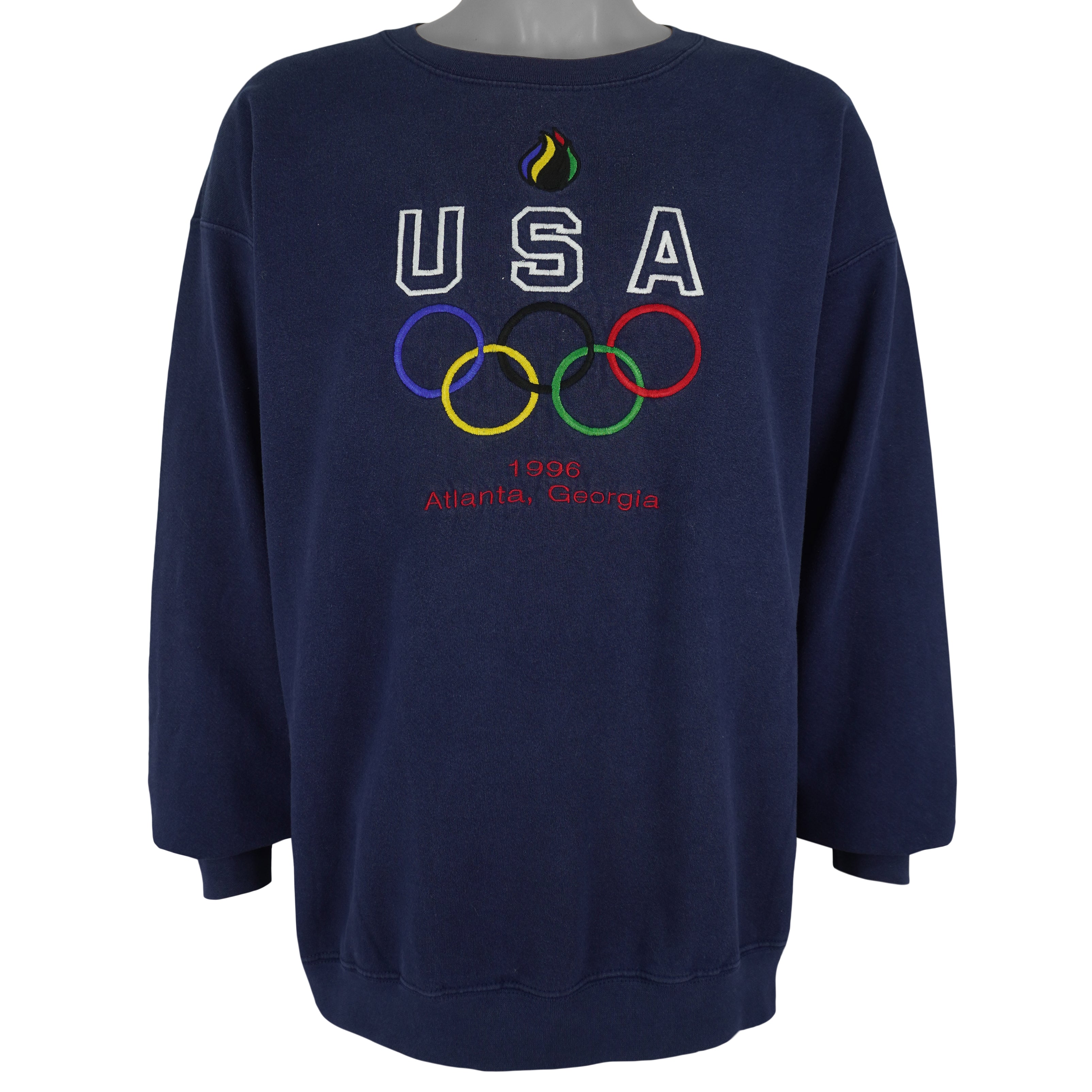 Vintage - USA Olympic Games Embroidered Sweatshirt 1996 Large Vintage Retro