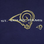 NFL (Logo Athletic) - St. Louis Rams Big Logo Crew Neck Sweatshirt 1990s Medium Vintage Retro Football