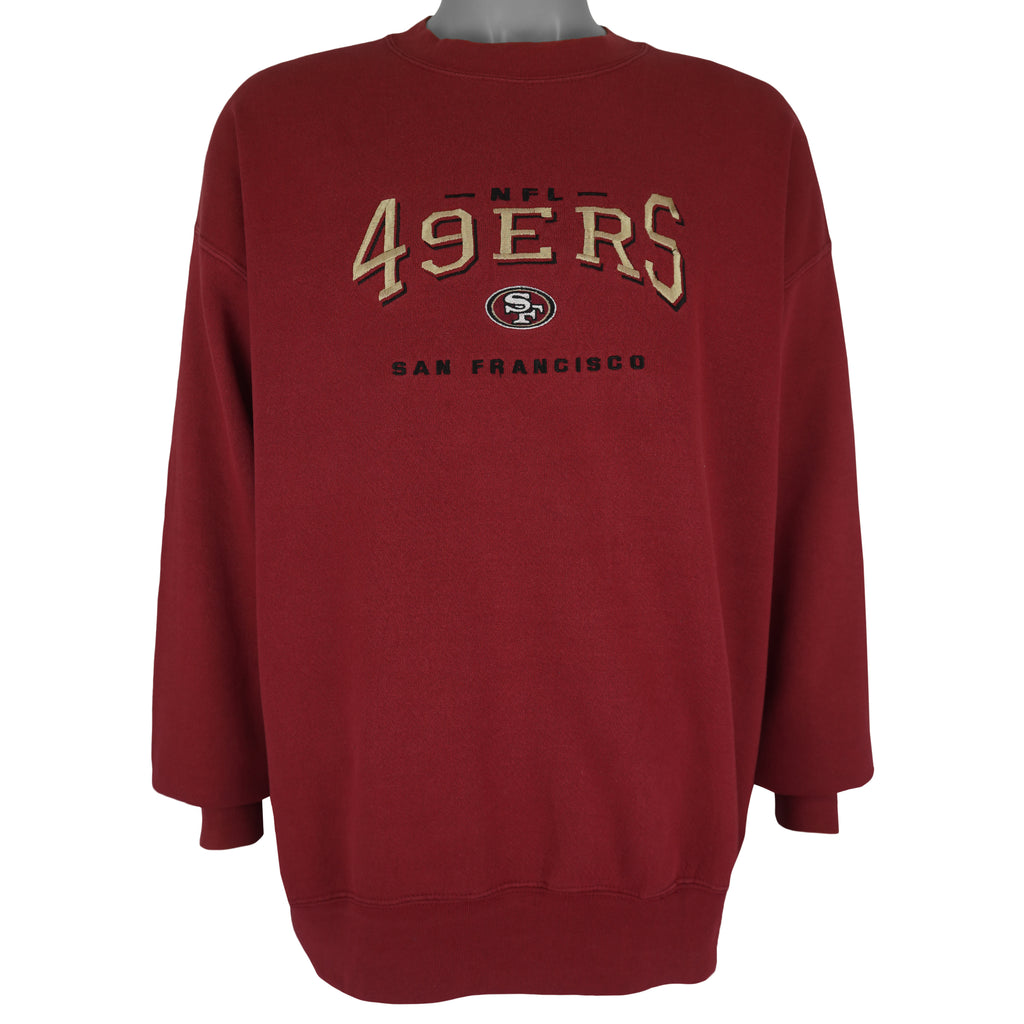 NFL (Lee) - San Francisco 49ers Embroidered Sweatshirt 1990s X-Large Vintage Retro Football