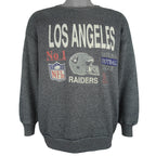 NFL (C.G.W) - Los Angeles Raiders No.1 Crew Neck Sweatshirt 1989 Medium Vintage Retro Football