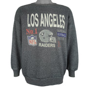 NFL (C.G.W) - Los Angeles Raiders No.1 Crew Neck Sweatshirt 1989 Medium Vintage Retro Football