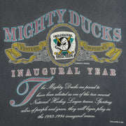 NHL (์Nutmeg) - Anaheim Mighty Ducks, Inaugural Year T-Shirt 1994 XX-Large Vintage Retro Hockey