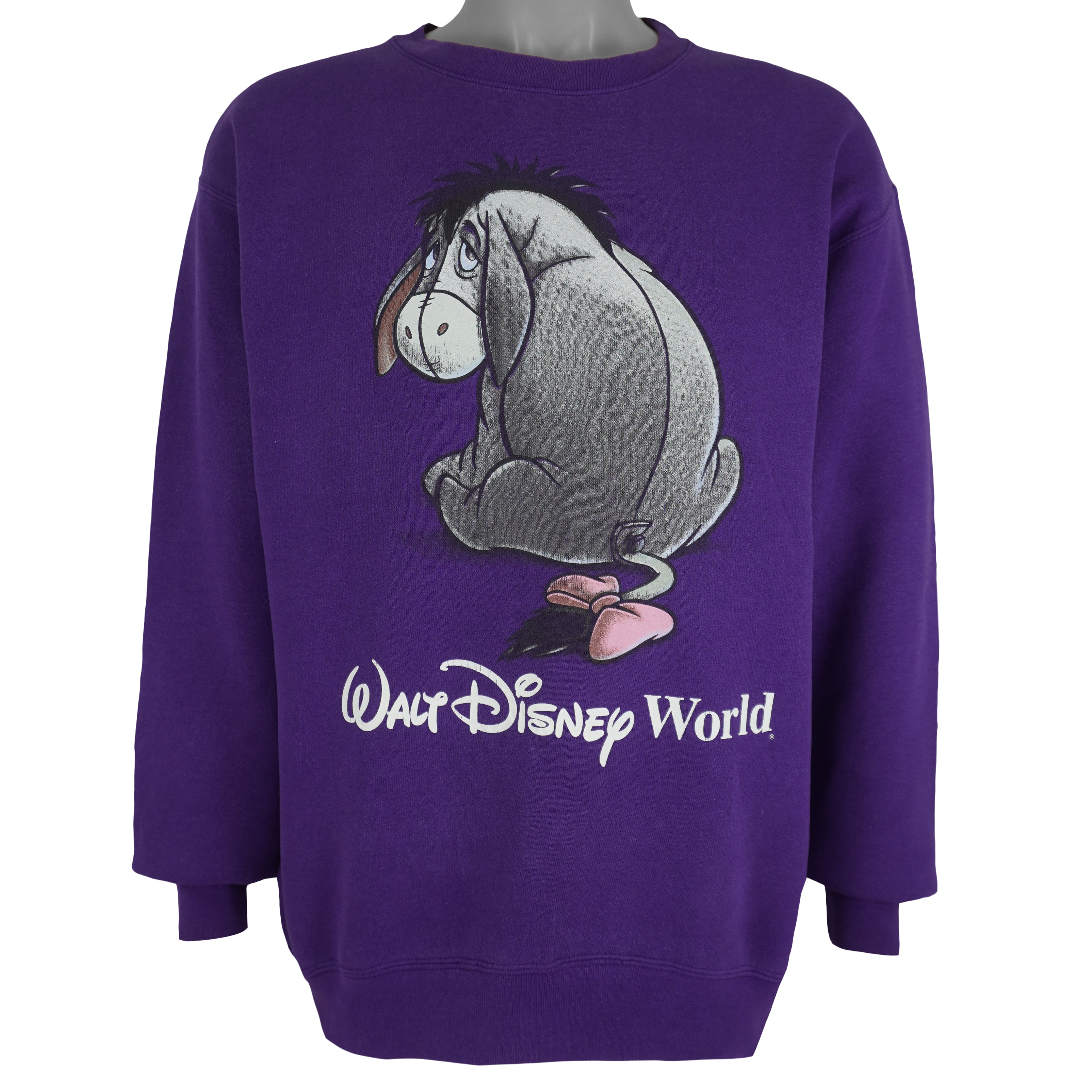 Disney - Eeyore Crew Neck Sweatshirt 1990s Medium Vintage Retro