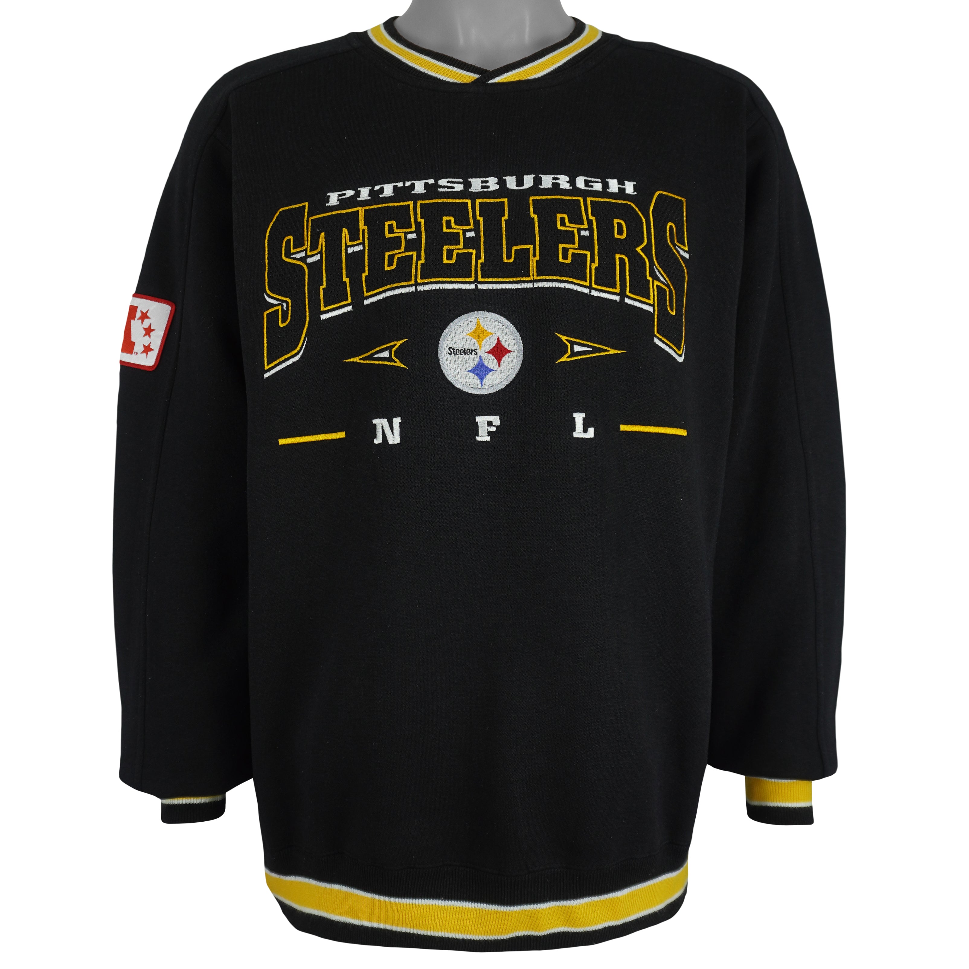 NFL (Lee) - Pittsburgh Steelers Crew Neck Sweatshirt 1990s Medium Vintage Retro Football