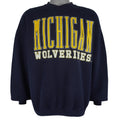 NCAA (Galt Sand) - Michigan Wolverines Go Blue Spell-Out Sweatshirt 1990s Large Vintage Retro