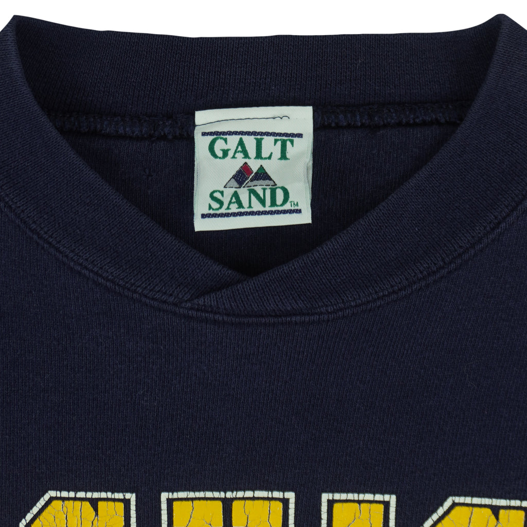 NCAA (Galt Sand) - Michigan Wolverines Go Blue Spell-Out Sweatshirt 1990s Large Vintage Retro