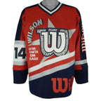 Wilson - Go For Atlanta From Chicago Spell-Out Hockey Jersey 1990s Large Vintage Retro