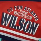 Wilson - Go For Atlanta From Chicago Spell-Out Hockey Jersey 1990s Large Vintage Retro
