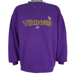 Reebok - Purple Minnesota Vikings Crew Neck Sweatshirt 2000s X-Large