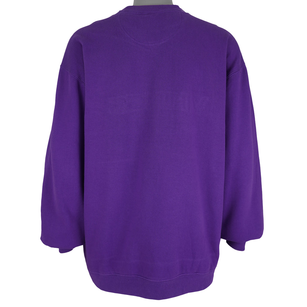 Reebok - Purple Minnesota Vikings Crew Neck Sweatshirt 2000s X-Large Vintage Retro Football