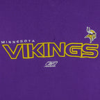 Reebok - Purple Minnesota Vikings Crew Neck Sweatshirt 2000s X-Large Vintage Retro Football