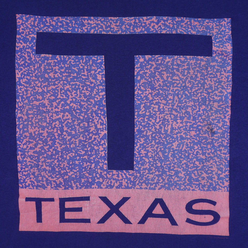 Vintage (Martha Shire) - Texas Spell-Out Crew Neck Sweatshirt 1990s Large Vintage Retro