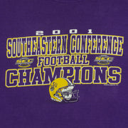 NCAA (Midwest) - LSU Tigers Champions Crew Neck Sweatshirt 2001 Large Vintage Retro