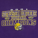 NCAA (Midwest) - LSU Tigers Champions Crew Neck Sweatshirt 2001 Large Vintage Retro
