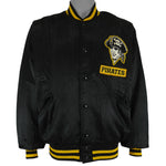 MLB (Felco) - Pittsburgh Pirates Satin Jacket 1990s Large Vintage Retro Baseball