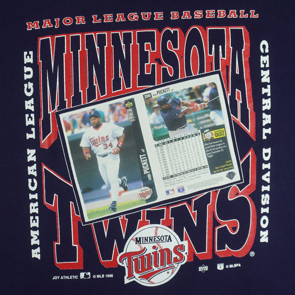 MLB (Sport Attack) - Minnesota Twins Kirby Puckett's Stat T-Shirt 1996 X-Large Vintage Retro Baseball