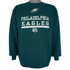 NFL (Team Apparel) - Philadelphia Eagles Big Spell-Out Sweatshirt 1990s Medium Vintage Retro Football
