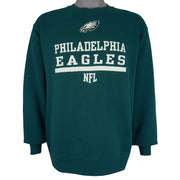 NFL (Team Apparel) - Philadelphia Eagles Big Spell-Out Sweatshirt 1990s Medium Vintage Retro Football