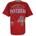 Starter - Property Of The Florida Panthers Big Spell-Out T-Shirt 1990s X-Large Vintage Retro Hockey